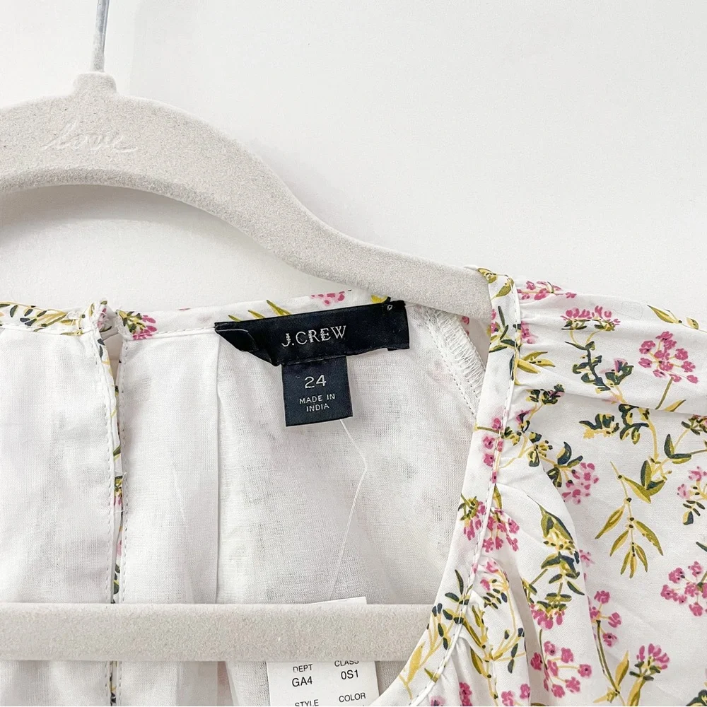 NEW J. Crew Side-cutout cotton poplin dress meadow floral
